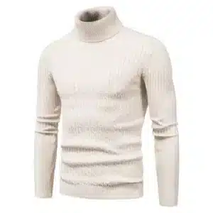 Warm Turtleneck Sweater Men Pull Homme Casual Pullovers Male Outwear Slim Knitted Sweater