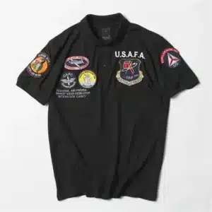 2023 vintage USAFA top gun polo shirt men clothes brands summer short sleeve military air force one top gun army USN MA1 USMC