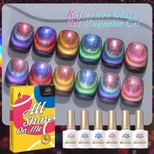 BORN PRETTY Double Light 9D Cat Magnetic Gel Nail Polish Set Reflective Sparkling Varnis Semi Permanent for DIY at Home