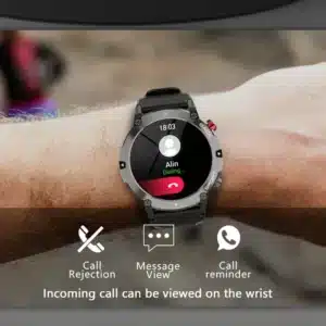 Military C21 Smart Watch Men Bluetooth Call Fitness Tracker 5ATM Waterproof Sport Wrist Smartwatch for iPhone Android Phone 2023