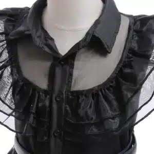 Wednesday Cosplay For Girl Costume Movie Addams Carnival Halloween Black Events Dress For Kids Girls Party Dresses Vestido 4-12Y