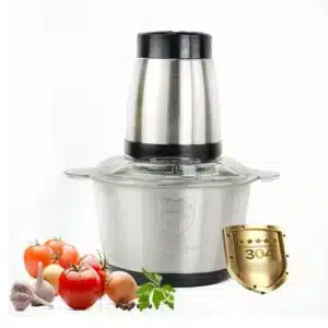 Food Chopper Stainless Steel 2L Electrical Food Processor Meat Grinder Blender Mixer Machine Kitchen Appliances,EU Plug