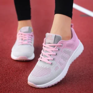 Women Vulcanize Shoes Platform Casual Sneakers Shoes Flats Mesh Breathable Running Shoe Chunky Summer Sports Tenis Shoes 2023