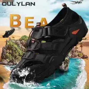 Oulylan Men's Summer Sandals Outdoor Casual Non-slip Man Baotou Beach Sandals Male Shoes Fashion Hollow Out Hole shoes