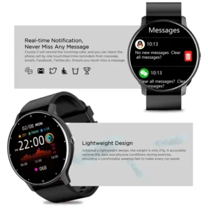 Men Smart Watch Full Touch Screen Digital Fitness Tracker IP68 Waterproof Sports Smartwatch for Women Xiaomi Huawei Phones 2023