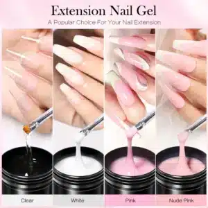 BORN PRETTY 225g Nail Extension Gel Jelly White Pink Clear Gel Nail Polish Fast Extending UV Nail Hard Gels Soak Off Gel Varnish