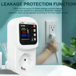 Tuya WiFi Adjustable Voltage and Current Protector Socket Digital Display Multifunctional Refrigerator Protective Socket