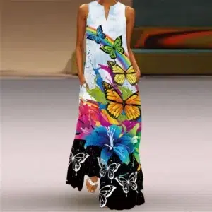 Summer Long Dress Women's Elegant Robe Party Sleeveless Casual Sundress Vintage y2k Vestidos Para Mujer S-5XL