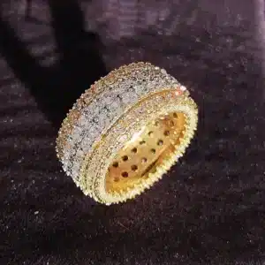 Handmade Luxury ring 925 Sterling silver 150pcs Round shape Diamond Cz Party wedding band rings For women men finger Jewelry