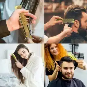 Professional Hairdressing Styling Tools Set Gold Barber Spary bottle 6 Inch Haircut Men Manual Shaver Salon Hair Cleaning Brush