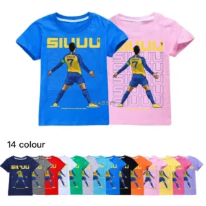 CR7 Cotton Teenage Kids T Shirt Toddler Shirts Boy Tee Toddler Girl Tops School Children Clothes