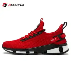 Baasploa Lightweight Running Shoes For Men 2023 Casual Men's Designer Mesh Sneakers Lace-Up Male Outdoor Sports Walking Shoe