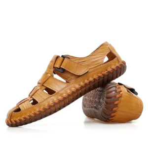 Brand New Summer Men Sandals Leisure Beach Men Shoes High Quality Genuine Leather Sandals Fashion Men's Sandals Big size 38-47