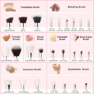 Jessup Makeup brushes set 25pcs Make up Brush Professional ,Natural-Synthetic Foundation Powder Blending Eyeshadow T195