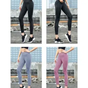 Women Fitness Yoga Pants shorts High Waist Leggings Elastic Breathable Comfortable Running Gym Fitness Yoga Cropped Trousers