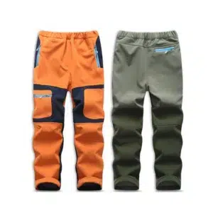 Fashion Brand Waterproof Boy Girl kids Pants Warm Trousers Sporty Climbing leggings Children Patchwork Soft Shell Outfits autumn