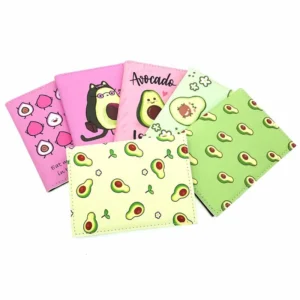 New Cute Avocado Passport Covers Holder Women Men Business PU Leather ID Bank Card Storage Wallet Purse Case Travel Accessories