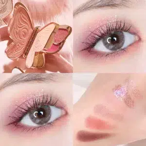 AGAG Brand 6 colors Eyeshadow palette butterfly Eye shadow lucky Koi Pearl Sequins Glitter Matte Makeup plate glitter eyeshadow