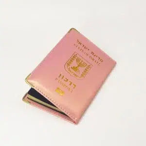 Black Israel Passport Cover Women Pu Leather Israelis Passport Holder Travel Wallet Cute Pink Case for Passports