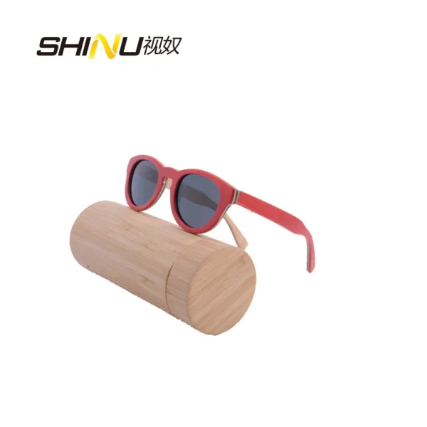 Wooden polarized Sunglasses Women Skateboard wood sunglasses wood woman sunglasses woman luxury 2024 original 68022 - Image 6