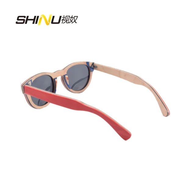 Wooden polarized Sunglasses Women Skateboard wood sunglasses wood woman sunglasses woman luxury 2024 original 68022 - Image 5