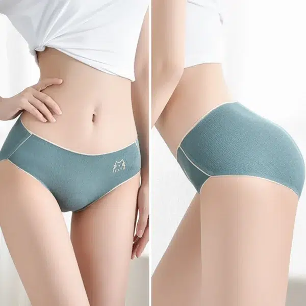 3 Pcs/lot Women's Underpants Soft Cotton Panties Girls Solid Briefs M-XXL Striped Panty Sexy Lingerie Female Underwear Panties - Image 3