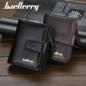 New Business Men Wallets Zipper Card Holder High Quality Male Purse New PU Leather Vintage Coin Holder Men Wallets