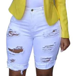 Women Denim Shorts Summer Destroyed Hole Jeans Fashion Casual Pants Short for Woman Pantalones Cortos Ripped Femme Ropa Mujer