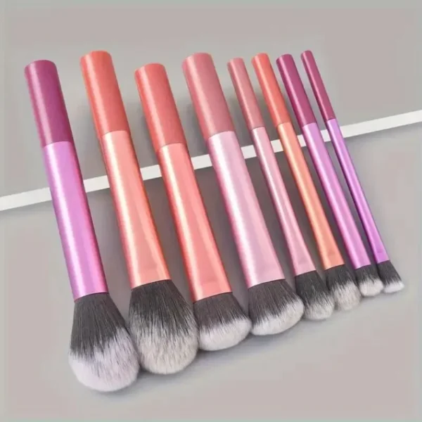 8pcs Makeup Brush Kit Soft Synthetic Hair Make Up Brushes Foundation Blush Eyeshadow Cosmetic Makeup Tools - Image 2