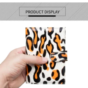 BERKI STAR Leopard Print Passport Cover PU Leather Passport Holder Protecto Travel Wallet for Women