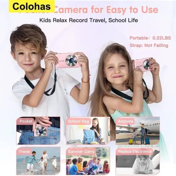 HD Digital Camera 44MP 1080P FHD Photography Camera Video Camcorder 16X Zoom Portable Vlogging Camera for Kids Adults Beginners - Image 2