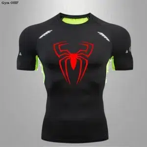 Spider Men Sports Rashgard Long Sleeves T Shirt Print Compression Men Running Shirt MMA Workout Bodybuilding Quick-Dry T-Shirts