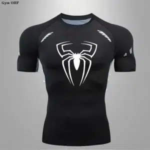 Spider Men Sports Rashgard Long Sleeves T Shirt Print Compression Men Running Shirt MMA Workout Bodybuilding Quick-Dry T-Shirts