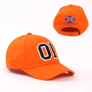 Good OL' Boy Dukes Baseball Cap General Lee 01 Cosplay Hat Cotton Embroidered Orange Adjustable Unisex Hip Hop Snapback Caps