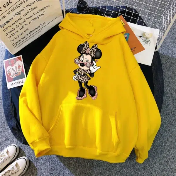 Fashion Hoodies Minnie Disney Hoodie Kawaii Mickey Mouse Women Sweatshirt Kids Boys Girls Harajuku Streetwear Clothes Unisex - Image 5