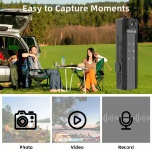 Mini Portable Video Camera Back Clip-on 1080P HD Recording Sports Body Camera Conference Recorder W/ Infrared Night Vision