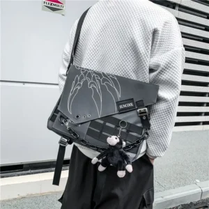 Men's Korean Versatile Street Crossbody Bag 2024 New Trendy and Cool Workwear Postman Backpack