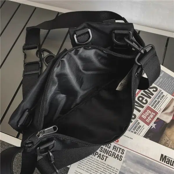 2024 Hip Hop Streetwear Unisex Waist Bags Casual Travel Chest Pack Removable Pockets High Quality Waterproof Nylon Crossbody Bag - Image 4