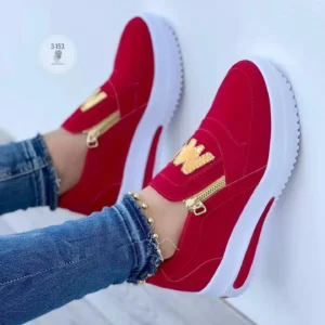 Women Casual Sneakers M Printed Side Zipper Platform Plus Size Vulcanized Shoes Zapatillas Mujer Sapato Plataforma Feminino M