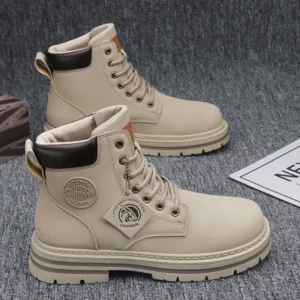 2024 Autumn New Men's Luxury Boots Comfortable Breathable Waterproof Men's Shoes Fashionable Men's Work Boots Motorcycle Boots