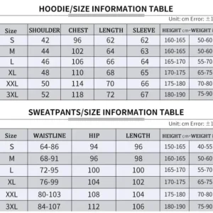 Men and Women Sets Tracksuit Hoodie Sweatshirt and Sweatpants 2-piece Set Fitness Gym Running Set Spring Jogging Sportswear Suit