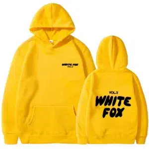 2024 Autumn Hot Selling White Fox Printed Women's Casual Loose Hoodie Street Wear Women's Men's Fashion Hip Hop Sportswear Top