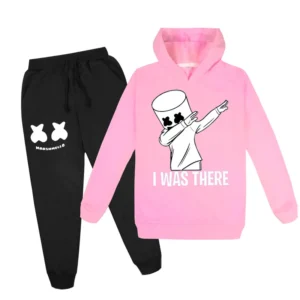 New Kids Spring Autumn 2Pcs Fashion Dj Marshmellow Children's Hoodie Sweaters+Pants Sets 3-13Y Boys And Girls Tracksuit Clothes