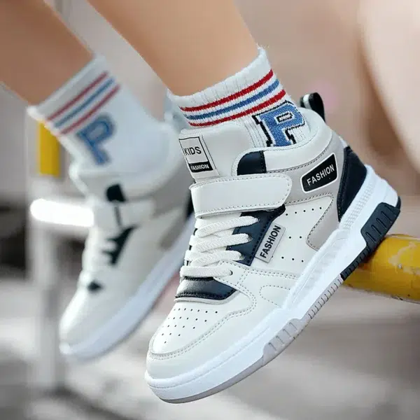 Design Children Sneaker Boys Shoes Skateboard Kids Casual Shoes Autumn Sports Tennis High Top Sneaker for Boy - Image 5