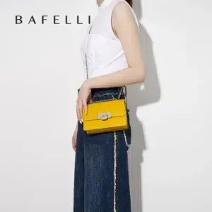 BAFELLI 2023 WOMEN'S HANDBAG NEW BOXY CLASSICAL CHAIN BAG CROSSBODY SHOULDER FASHION STYLISH MINI SIZE PURSE CASUAL TRENDING