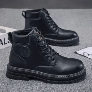 2024 Autumn New Men's Luxury Boots Comfortable Breathable Waterproof Men's Shoes Fashionable Men's Work Boots Motorcycle Boots