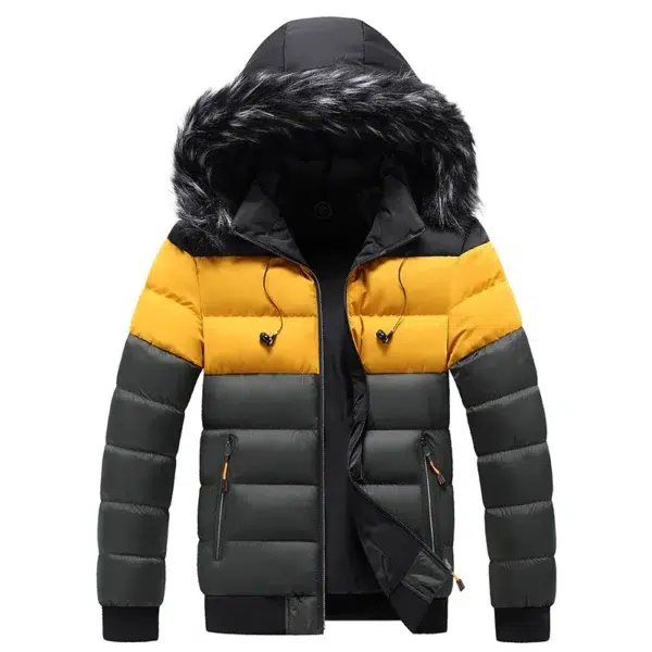 Men High Quality Winter Thick Warm Parker Jacket Men Fur Collar Thermal Parkas Classic Coats Casual Windbreaker Cotton Coat Men - Image 2