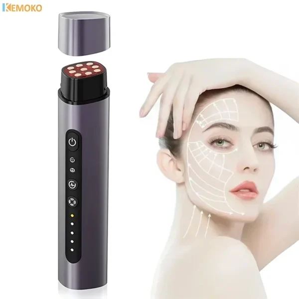 Facial EMS Beauty Instrument Micro-current Mesotherapy Electroporation Skin Rejuvenation Care Radio Frequency Collagen Import