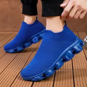 Hot Blue Socks Sneakers For Women Men Knit Breathable Slip-on Men's Running Shoes Cheap Lightweight Casual Women's Sports Shoes