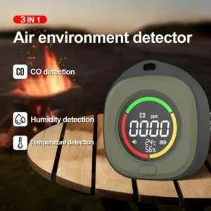 Mini Carbon Monoxide Detector Co Alarm Temperature HD LED Screen USB Charging Detector Anti-poisoning Household Air Quality Moni